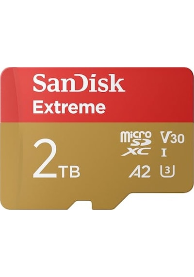 Sandisk Extreme Microsdxc Uhs-ı Hafıza Kartı 2 Tb + Sd Adaptör, Akıllı Telefonlar, Aksiyon Kameraları Veya Drone'lar İçin, 240 Mb/s'ye Kadar Aktarım, 4k Uhd Rescuepro Deluxe, Uhs-ı, U3, V30