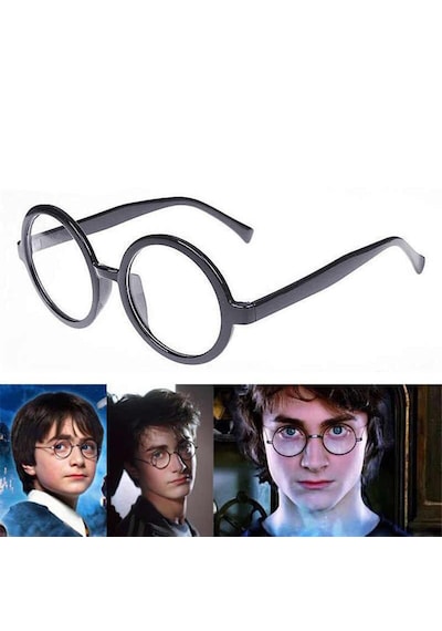 Siyah Çerçeveli Harry Potter Gözlüğü Altın Ve Çok Renkli
