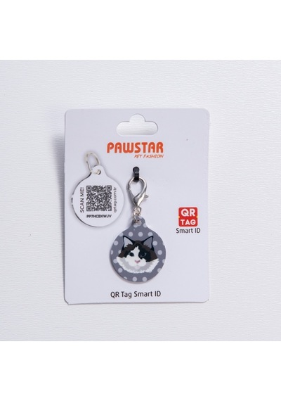 Smokin Kedi Desenli Qr Tag Evcil Hayvan Künyesi İsimlik Pet Tag Köpek Künyesi Kedi Künyesi Qr Kodlu Künye Diğer