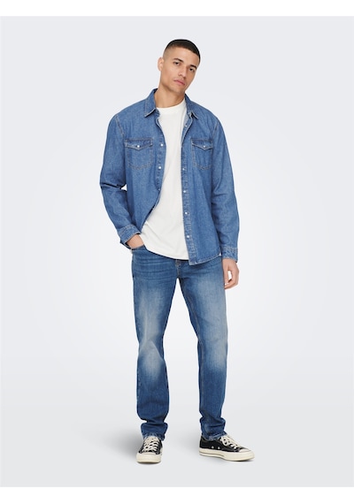 Only & Sons Onsbane 3247 Dnm Shırt Noos Erkek Mavi Denim Gömlek - 22023247 Mavi Only & Sons Onsbane 3247 Dnm Shırt Noos Erkek Mavi Denim Gömlek - 22023247 Mavi