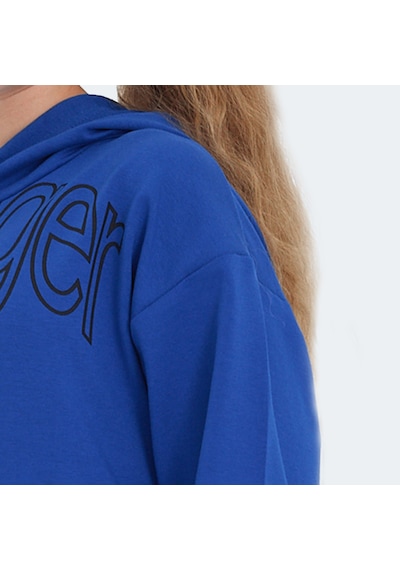 Slazenger LETTO Çocuk Kapüşonlu Cepli Saks Mavi Sweatshirt