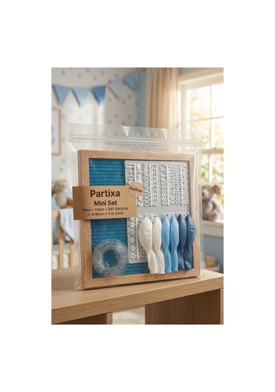 Diş Buğdayı Erkek Bebek Süsleme Mini Set Mavi Keçe Yazı Panosu Standlı Balon Zincirli İlk Dişim Parti Malzemeleri Tüm Yaşlar