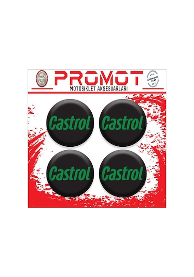 Castrol Tasarım Damla Sticker 4cm-4 Adet Diğer