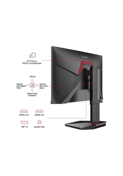 G2511e 24.5 İnç Monitör, 320hz E-spor Monitörü, Ips Fhd 1080p, Adaptive-sync, 2x Hdmı 2.0 + Dp 1.4,%99 Srgb, Profes
