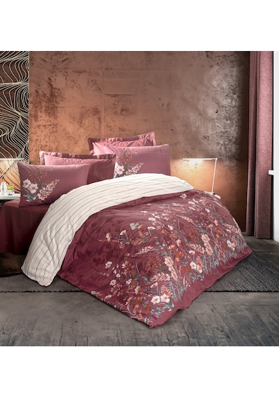 Cotton Box Feminen Tek Kişilik Nevresim Takımı Vina Bordo