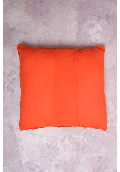 Peraluna Foam Pıllow Şifon Şerit Triko Yastık Kılıfı 45x45 Cm Turuncu - Turuncu