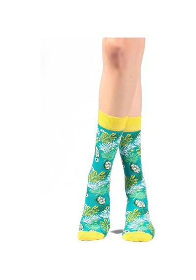 Ozzy Socks Lime Desenli Çorap Yeşil-sarı