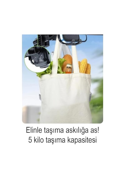 Nr76 Motor Ve Bisiklet Telefon Tutucu Tek El Kullanım Pazar Poşeti Askılıklı Nr76 Auna Tutucu