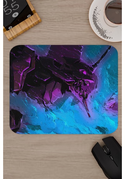 Neon Genesis Evangelion Dikişli Kauçuk Oyuncu Mousepad V1 - 22x18 Gaming Mouse Pad