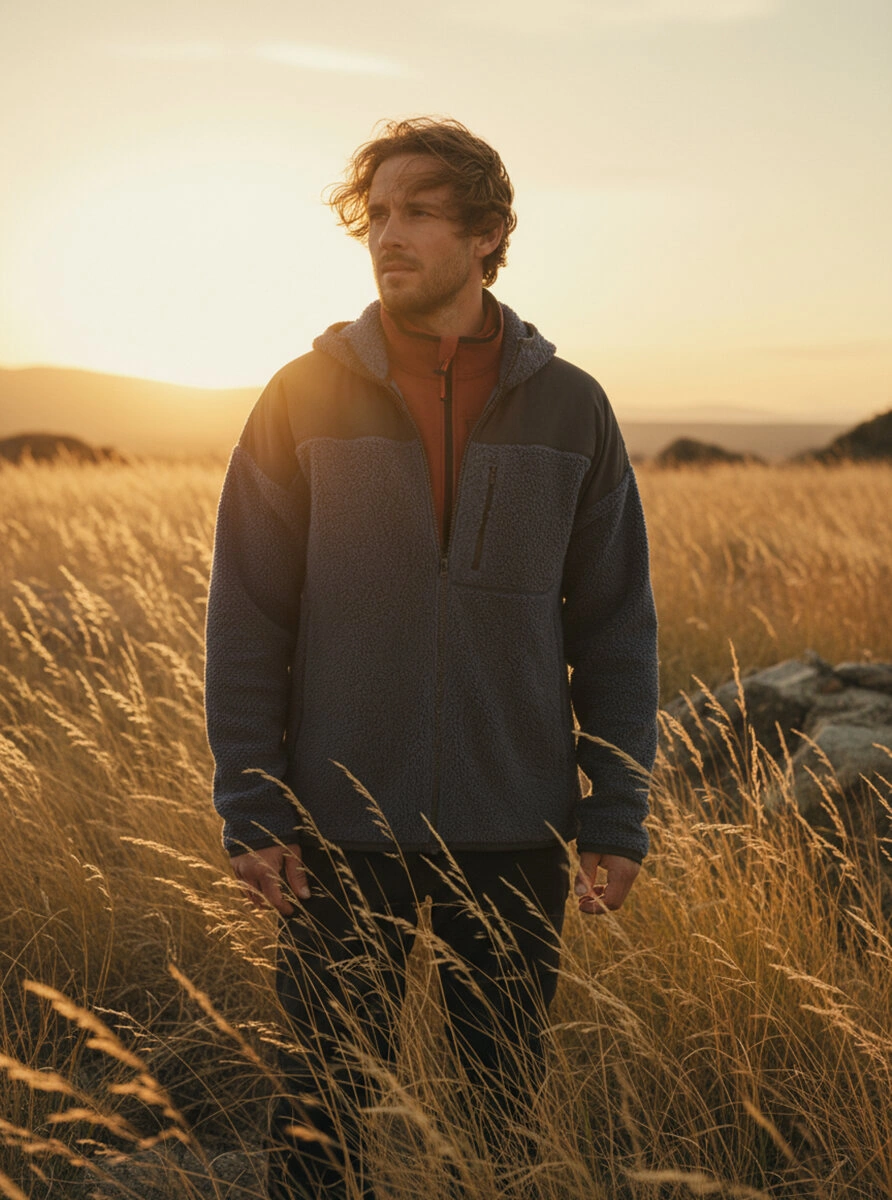 Unisex Termal Polar Ceket 20001 - Mavi Mavi
