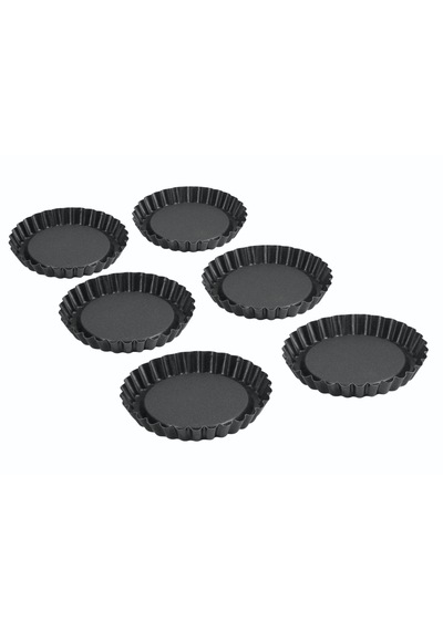 Fisko Tart Kalıbı Seti 6'lı - 11 Cm Siyah