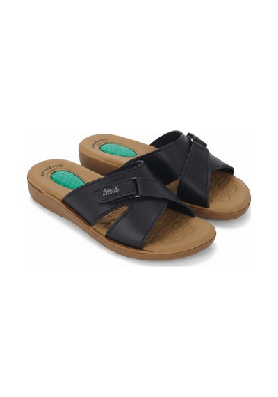 Wordex Vizyon 4508 Hafif Yumuşak Tabanlı Comfort Jelli Çapraz Bant Cırtlı Kadın Terlik Siyah Wordex Vizyon 4508 Hafif Yumuşak Tabanlı Comfort Jelli Çapraz Bant Cırtlı Kadın Terlik Siyah