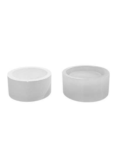 Tahtakale Toptancı Silikon 3d Yuvarlak Taş Tozu Saksı Ve Mumluk Kalıbı