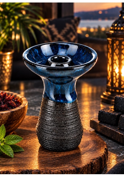 Premium Phunnel Sırlı Lüle Lacivert,ithal Porselen Lüle,kaliteli Seramik Yoğun Aroma Uzun Süreli Keyif