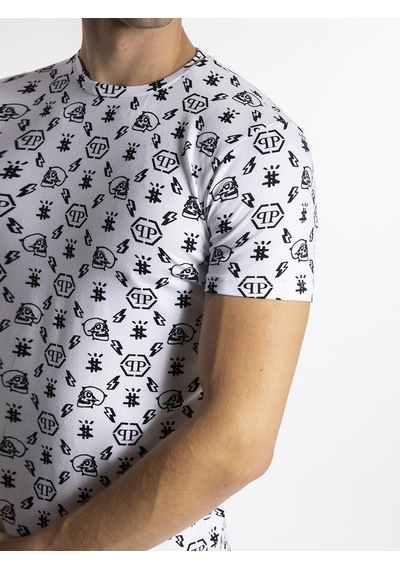 Philipp Plein Erkek T-shirt PP538P Beyaz
