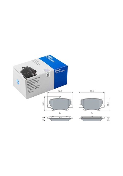 Volvo Xc40 1.5 T3 2019-2022 Delphi Arka Balata Netpar22000