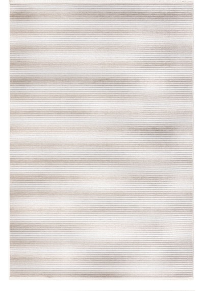 Koza Halı Stripe Krem Kilim Kaymaz Taban Salon Oturma Odası Antre Halısı 33 Krem