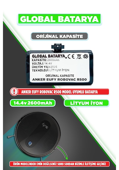 Anker Eufy Robovac R500 Uyumlu Batarya 2600mah