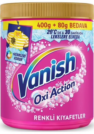 Vanish Oxi Action Renkliler İçin Deterjan Güçlendirici ve Leke Çıkarıcı Toz 480 Gr
