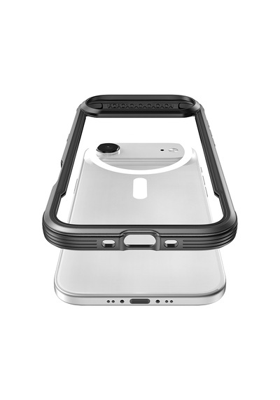 Apple Uyumlu iPhone 17 Air Kılıf M-safe Şarjlı Airbagli Raptic Shield Serisi Şeffaf Arka Yüzey Kapak Siyah