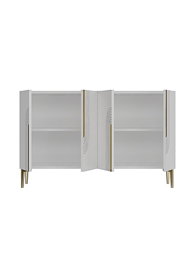 Ka1208bg Meyra120 Konsol, Kahve Köşesi Ve Tv Sehpası Beyaz-gold 120cm Beyaz-gold