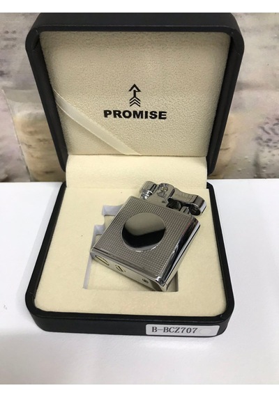 Promise Marka Benzinli Gümüş Gri Yuvarlak Logo Desenli Kişiye Öze