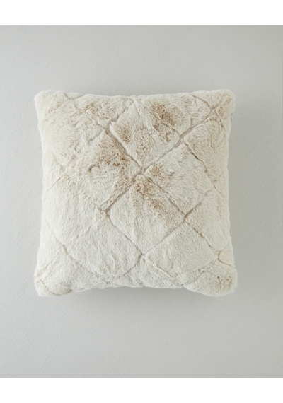 English Home Soft Touch Rabbit Pelüş Kırlent Kılıfı 45x45 Cm Bej Bej