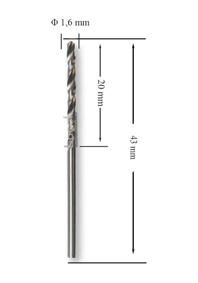 MTE 1,6 mm Taşlanmış Metal Matkap Ucu HSS DIN 338