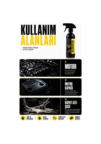 Autofresh Oto Susuz Motor Yağ Kir Temizleyici 410 Ml Süngerli