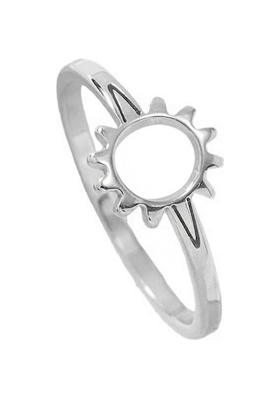 Chavin Çelik Silver Güneş Model Bayan Yüzük Ev35by 001