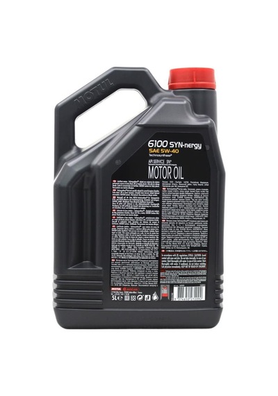 Motul 6100 Syn-Nergy 5W-40 Technosynthese Motor Yağı 4 x 5 L Motul 6100 Syn-Nergy 5W-40 Technosynthese Motor Yağı 4 x 5 L