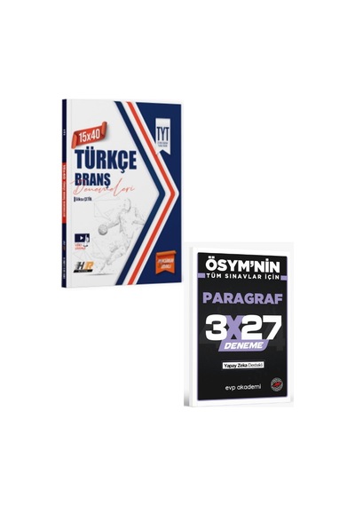 2027 Hız Ve Renk 2027 Tyt Türkçe 15 X 40 Denemeleri+ Evp Akademi Paragraf