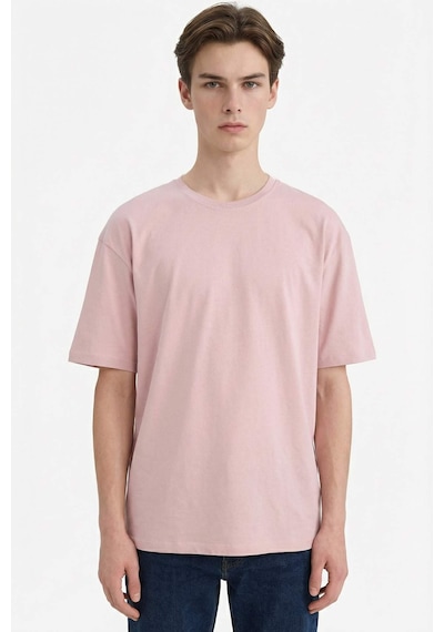 DeFacto %100 Pamuk Oversize Geniş Kalıp Bisiklet Yaka Basic Düz Kısa Kollu Tişört T7037AZ25SMPR347 DeFacto %100 Pamuk Oversize Geniş Kalıp Bisiklet Yaka Basic Düz Kısa Kollu Tişört T7037AZ25SMPR347