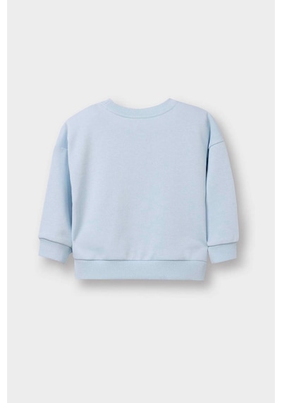 Defacto Erkek Bebek Oversize Baskılı Sweatshirt D7905a526spbe177 Mavi-be177
