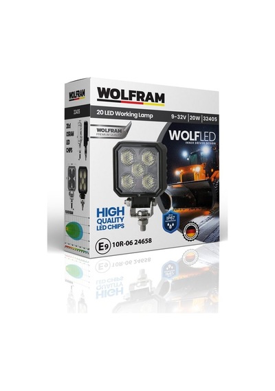 Wolfram Wolf Serisi 32405 Çalışma Lambası Kare Midi 1700 Lümen Flood - Wolfram 32405
