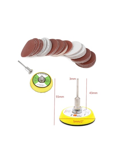 50Mm Mini Cırt Taban Ve Zımpara Seti Mini Grinder Kinalar Için