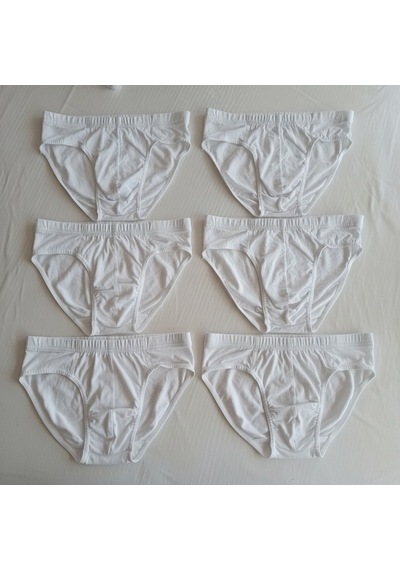 Bonbon Erkek 6'lı Paket Beyaz Renk Slip Bb2784