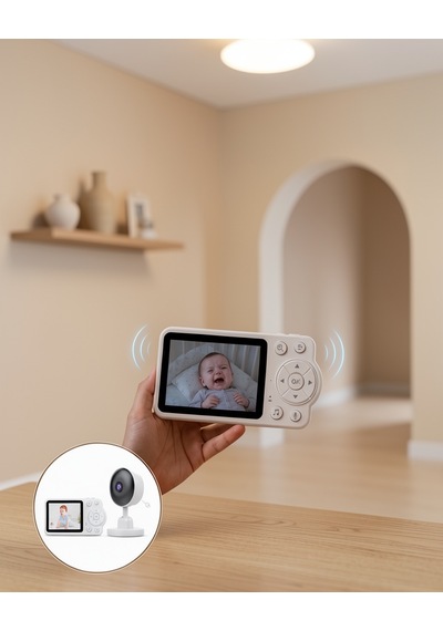 Dijital Şifrelemeli Bebek Monitörü 2x 4x Yakınlaştırmalı Diğer