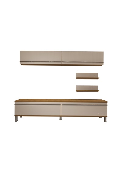 Decoraktiv Eko 5 Mdf Std Krom Ayaklı Tv Ünitesi Tv Sehpası Pera - Beyaz