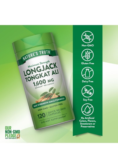 Nature's Truth Longjack Tongkat Ali 1600 Mg 120 Kapsül Usa Menşeii Dmmedicineden