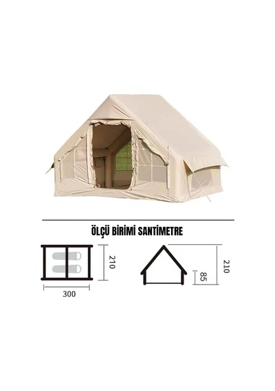 6 Kişilik 4 Mevsim Şişme Kamp Çadırı Oxford 210t Upf 40 Kumaş, -40 C'ye Kadar Kullanım Genel