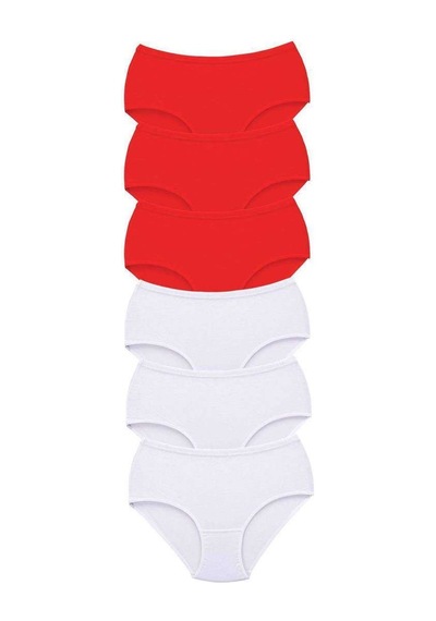 6 Adet Tutku Kadın Yüksek Bel Bato Kalın Lastik Külot S7 Beden: 3xl Standart