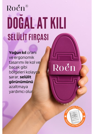 Selülit Görünümünü Gidermeye Yardımcı, Sıkılaştırıcı , Doğal At Kılı Selülit Fırçası