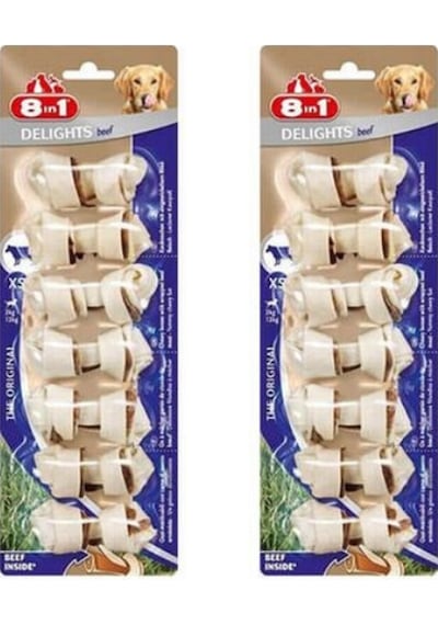8in1 Delights Beef Bones Biftekli Düğümlü Köpek Ödül Kemiği Xs 84gr X 2 Adet