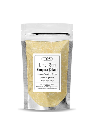 Tos The Organic Spices Limon Sarı Zımpara Şekeri 250 G Lemon Yellow Sanding Sugar
