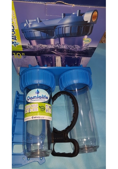 Atlas 10" Housing 2 Li Boş Filtre Kabı Bina Girişi ve Kuyu  Suyu