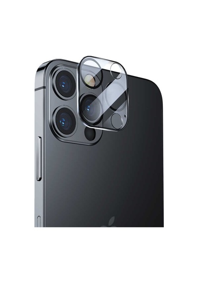 Apple Uyumlu iPhone 12 Pro Temperli Cam Kamera Lens Koruyucu Şeffaf Şeffaf