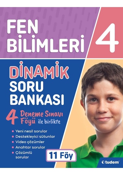 4.Sınıf Fen Bilimleri Dinamik Soru Bankası -  Tudem Yayınları