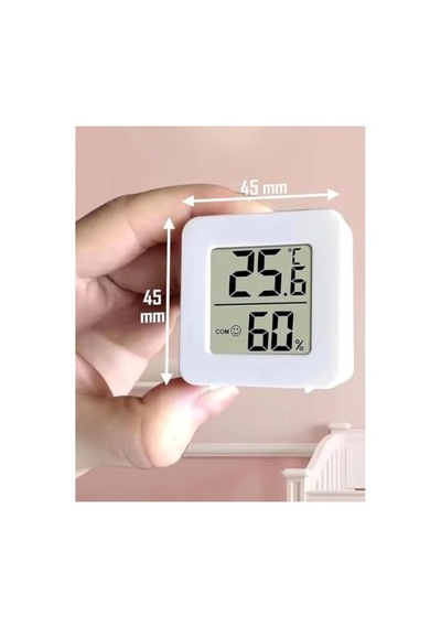 Infomax Dijital Sıcaklık Ve Nem Ölçer Lcd Ekranlı Termometre Higrometre İç Ortam Isı Ve Nem Göstergesi Masaüstü Duvar Tipi Beyaz