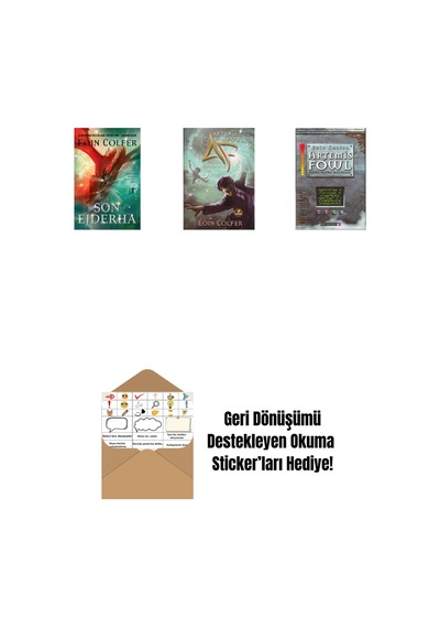 Son Ejderha + Artemis Fowl 6 - Zaman Paradoksu + Artemis Fowl 2 - Kuzey Kutbu Macerası + Okuma Sticker'ları